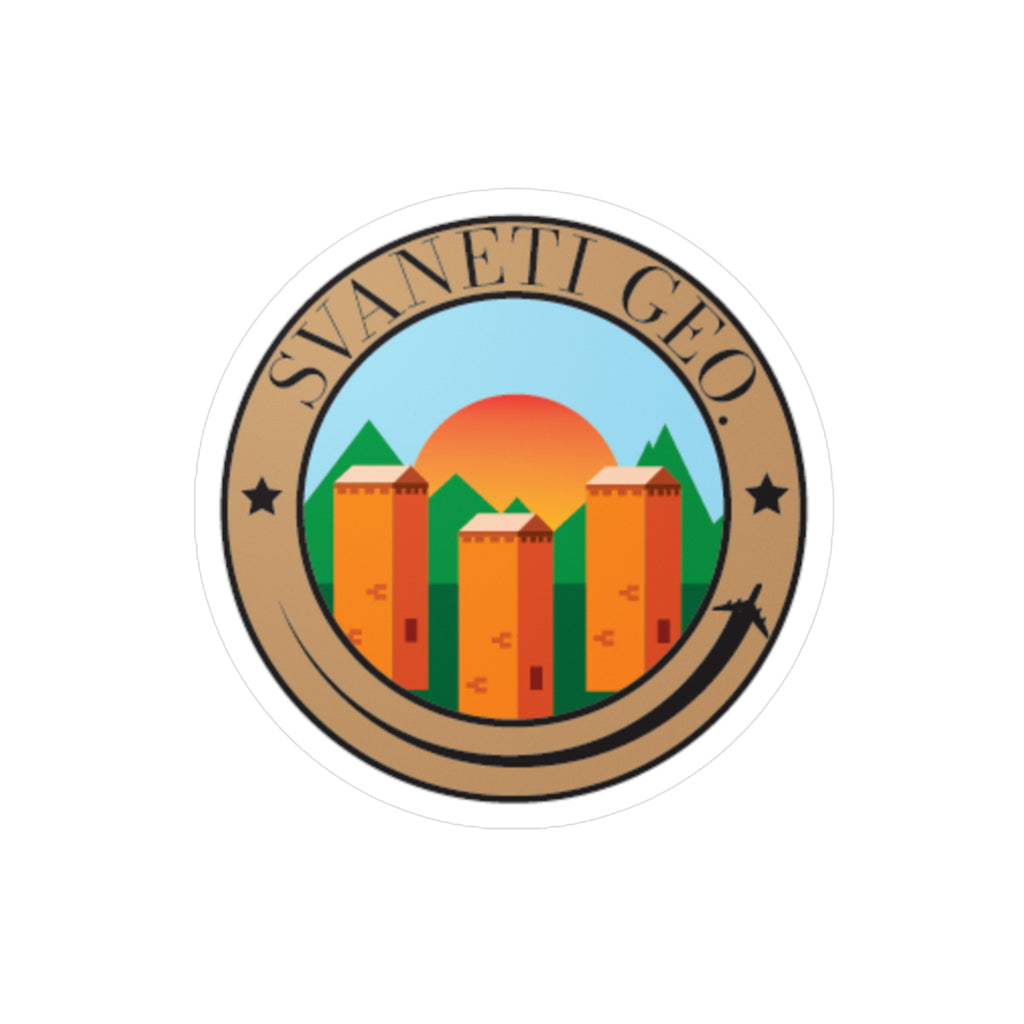 Svaneti Geo Sticker — Kiss-Cut Vinyl Decal (Mountain Tower Badge)