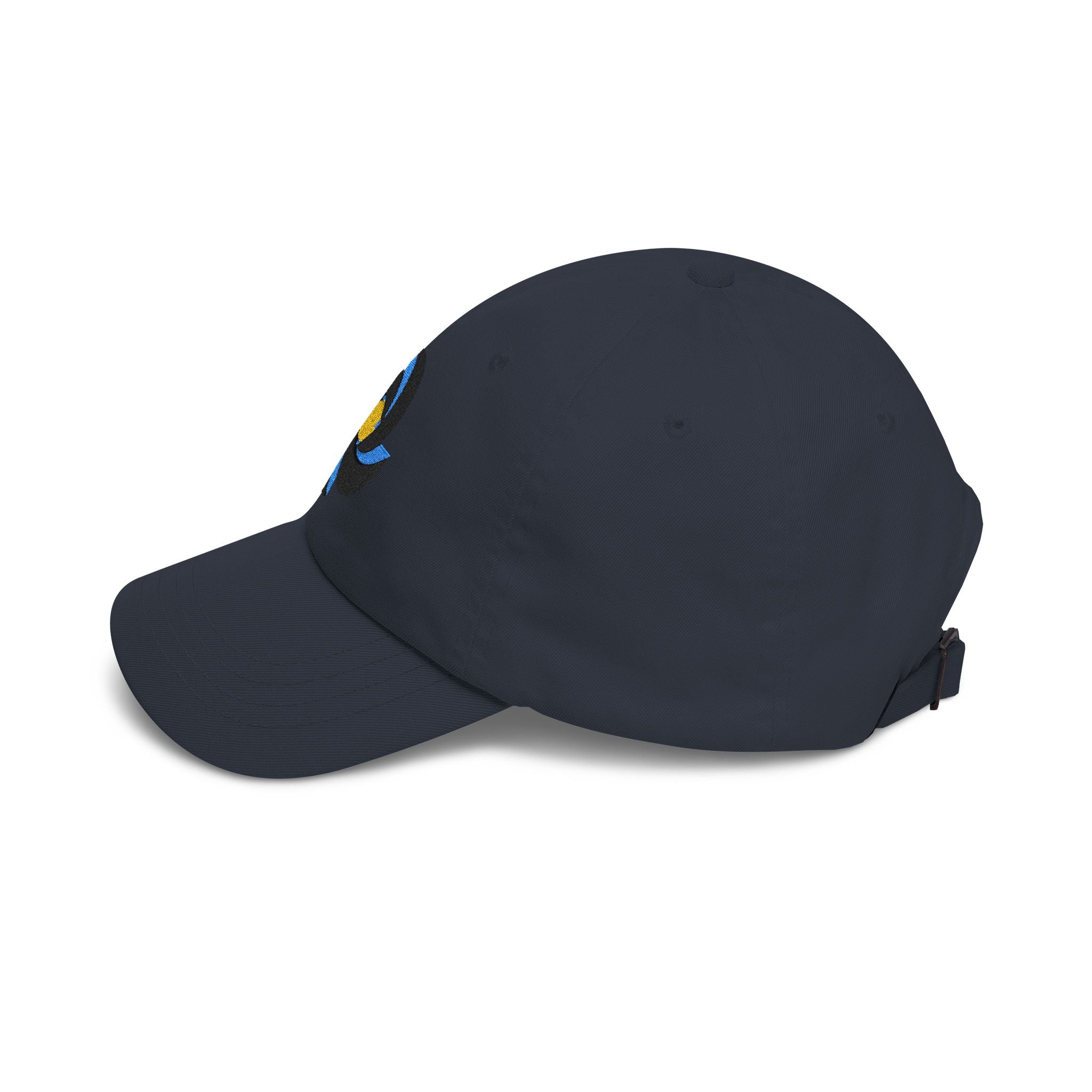 Swirl Logo Dad Cap — Minimal Nautical Embroidered Baseball Hat