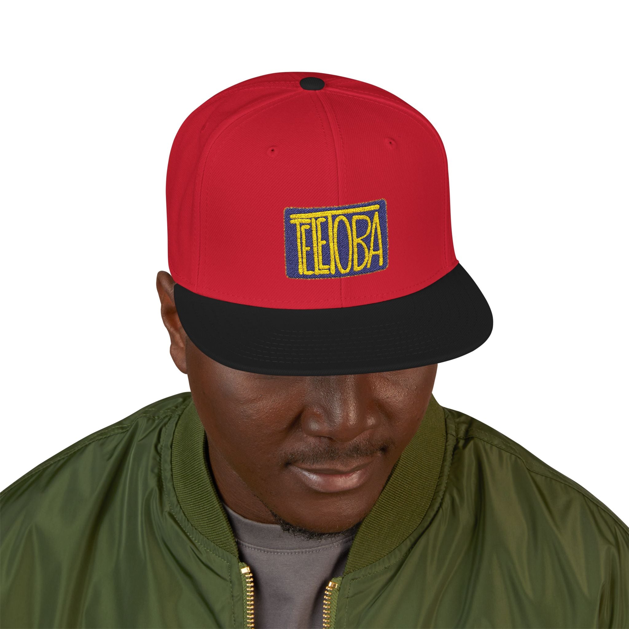 Embroidered Snapback Hat — Retro NBA Patch Cap